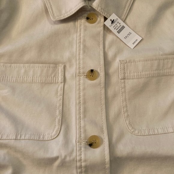 TALBOTS:  Shirt Jacket - ivory - Picture 4 of 9